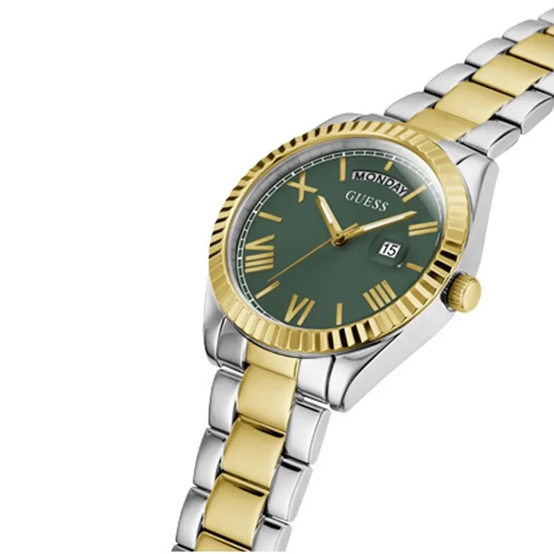 Guess Connoisseur Green Dial Two-tone Ladies Watch- GW0308L5
